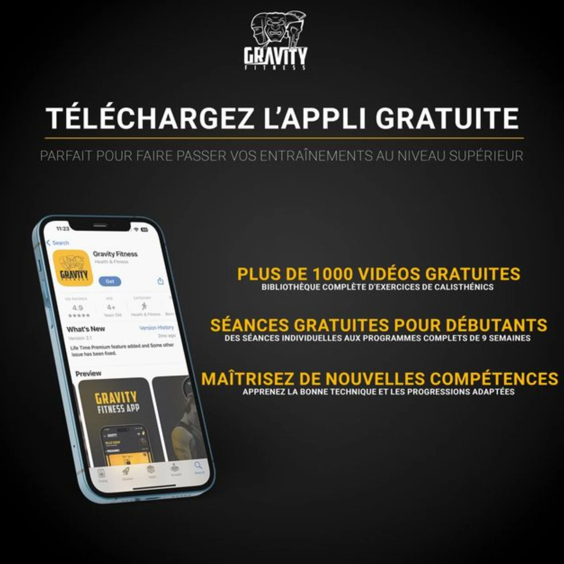Gravity Fitness Masse Masse en acier Bell (10)