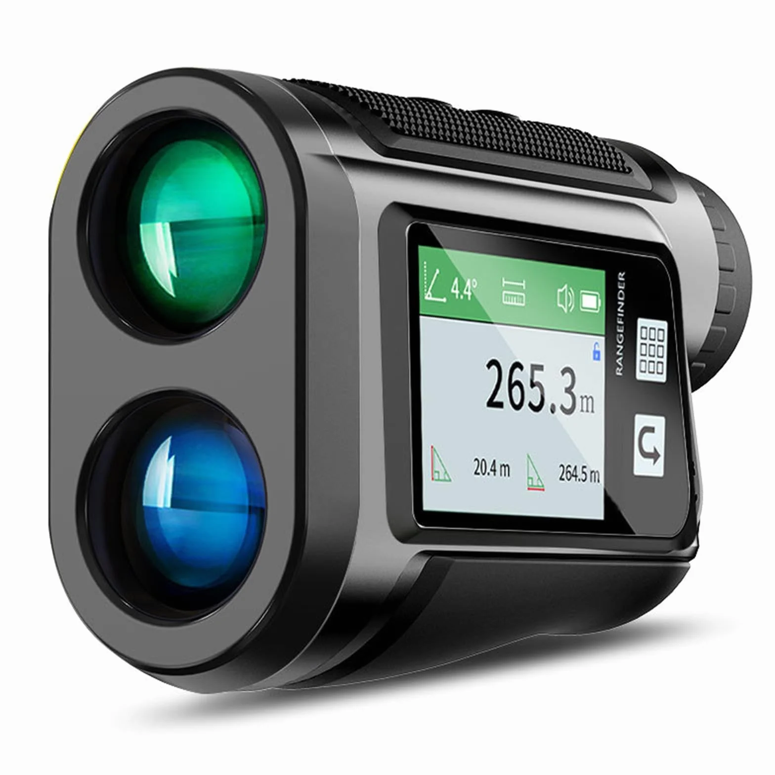 Télémètre de golf avec écran tactile couleur LCD HD, étanchéité IP54, fonction vocale, charge de type C