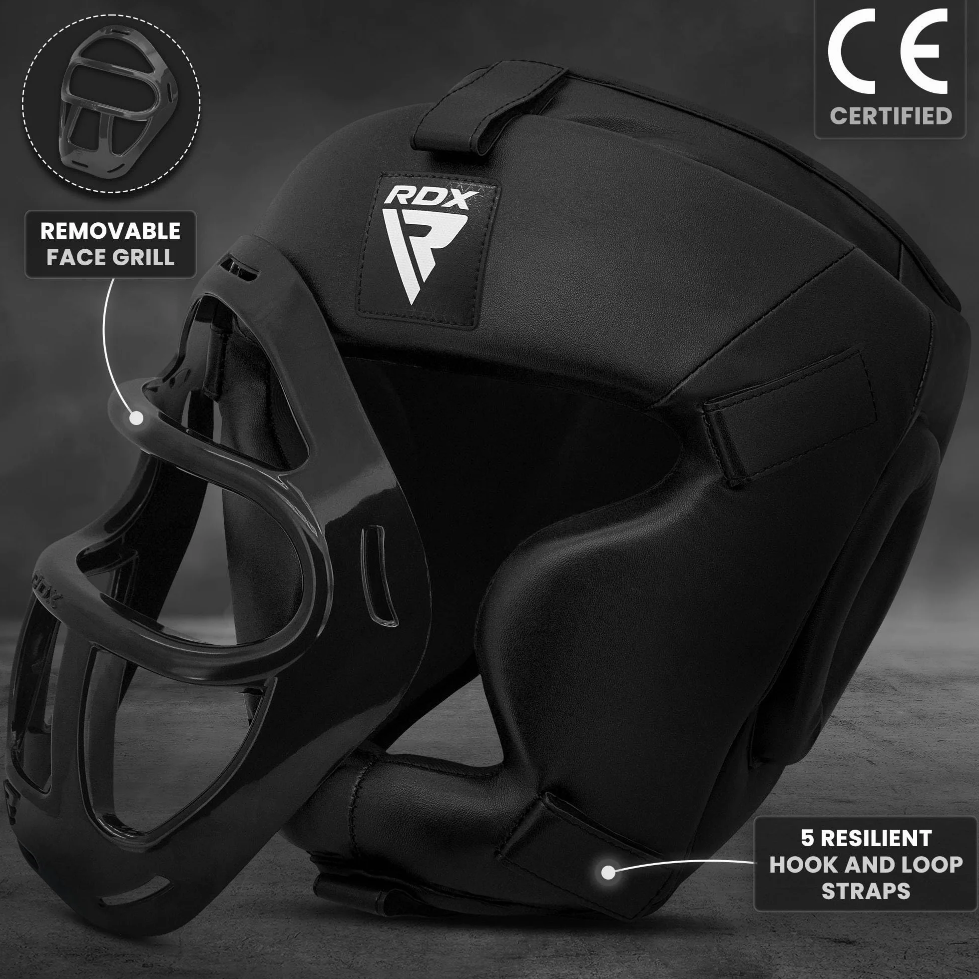 RDX Casque De Boxe MMA Grille Protection Tête Muay Thai Entraînement Arts Martiaux
