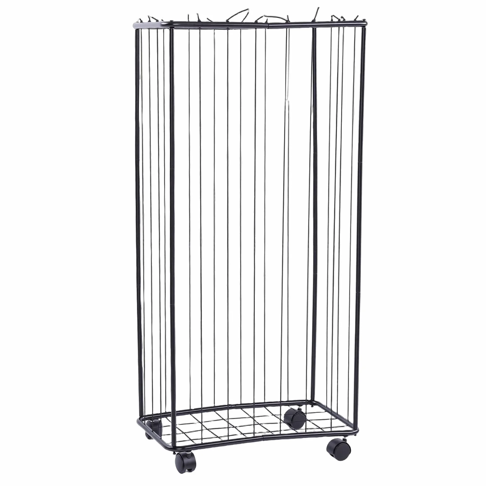 Cocoarm Chariot de Rangement pour Ballons de Sport 56 X 34 X 116 Cm avec Larges Sangles Extensibles et 4 Roues Silencieuses pour la Maison, la Salle de Sport, la Salle de Jeux,