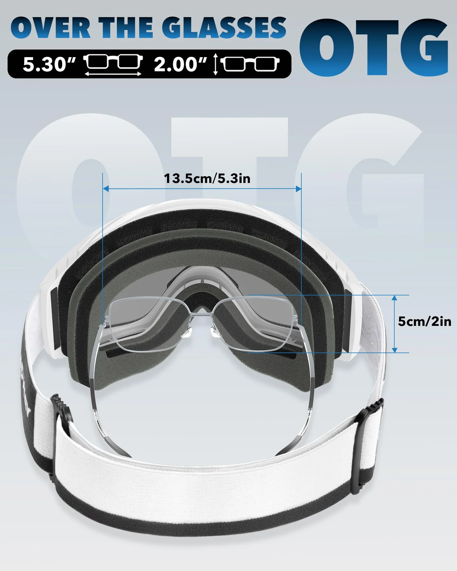Findway Masque de Ski, Lunette de Ski pour Homme Femme Adulte, Masqué Ski OTG pour Ski et Snowboard Anti-buée, Anti-UV Photochromique Lentille Sphérique