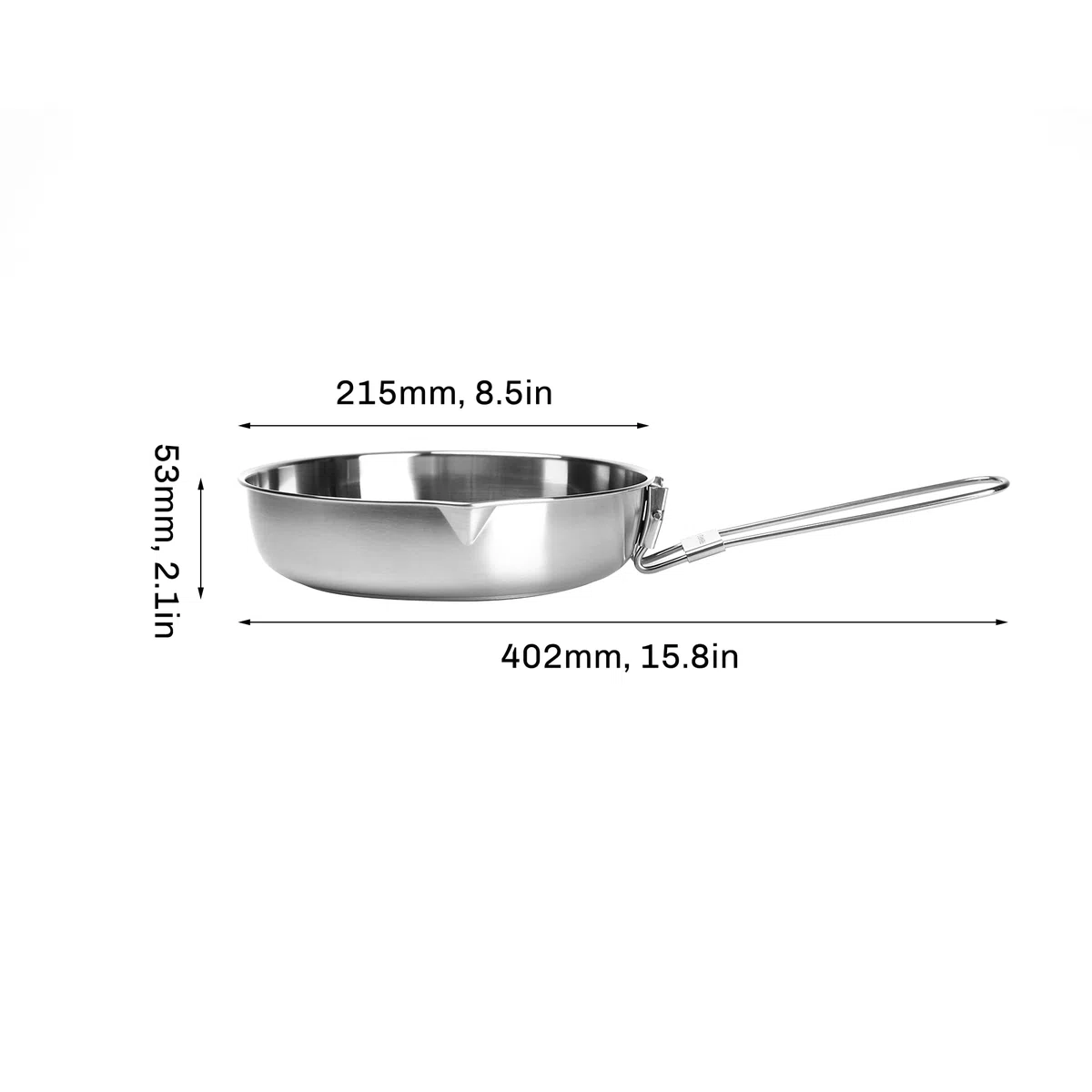 Fire-Maple Antarcti Poêle à Frire en Acier Inoxydable pour Camping et Pique-nique, Aluminium Soudé, Fond Diffusant Chaleur avec Poignée Pliable