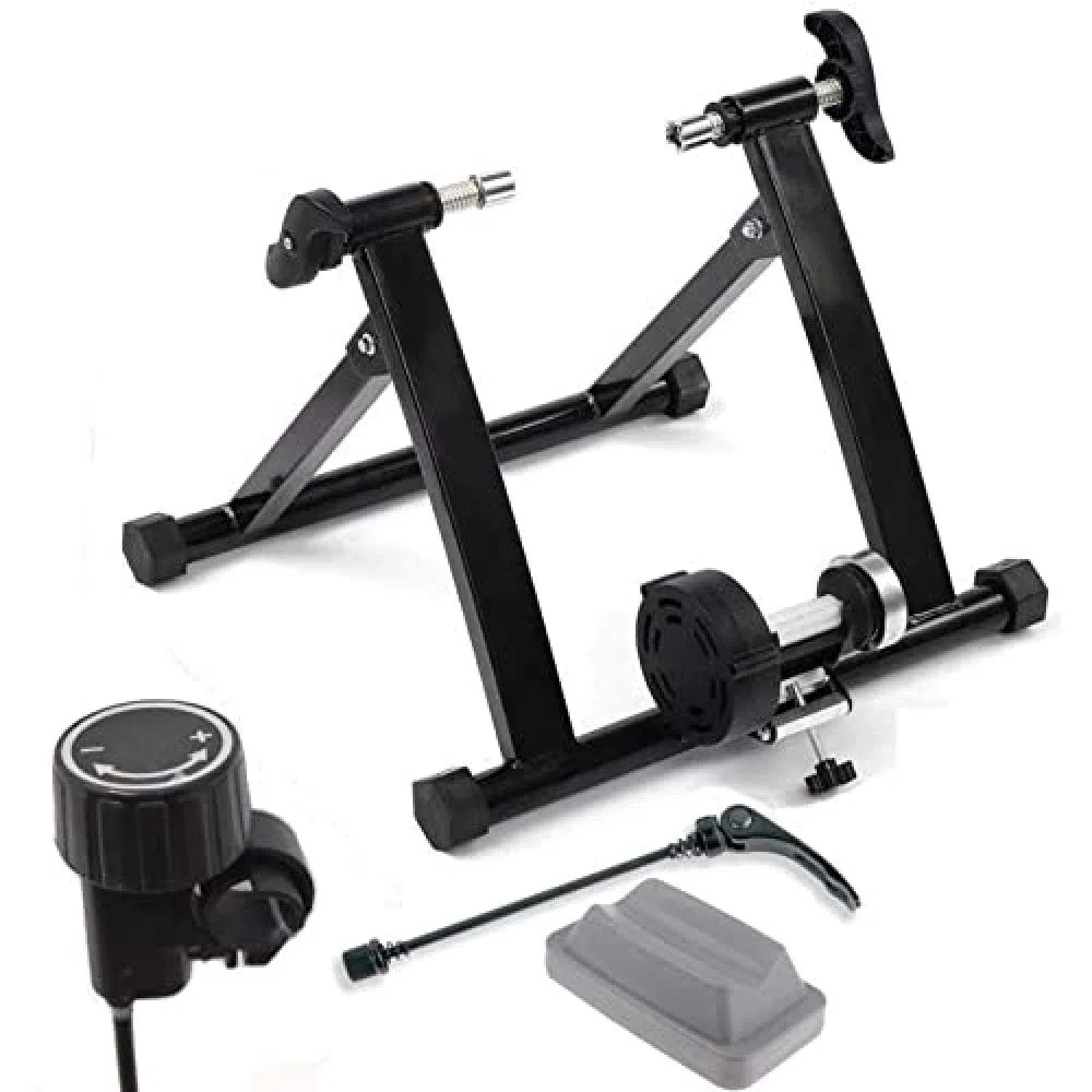 FFitness Rouleau magnétique Pliable pour entraînement de vélo à Domicile Compatible avec VTT et vélo de Route |