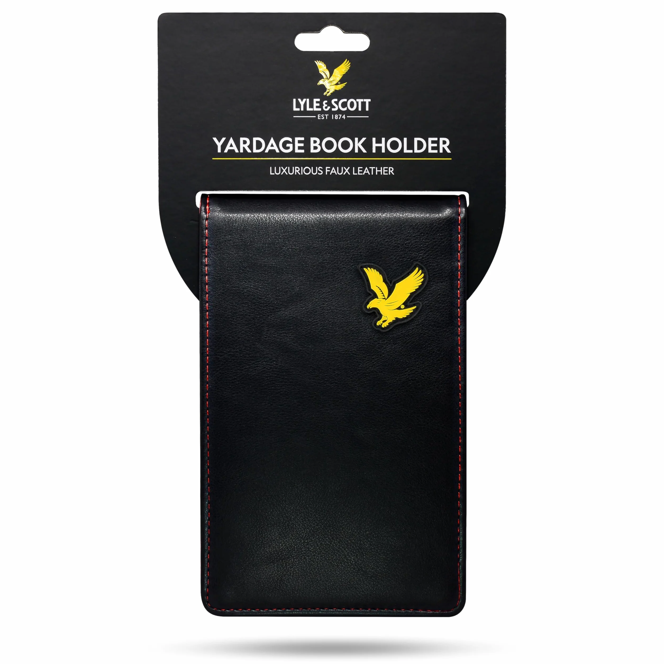 Lyle & Scott Unisex Golf Yardage Book Holder, Black