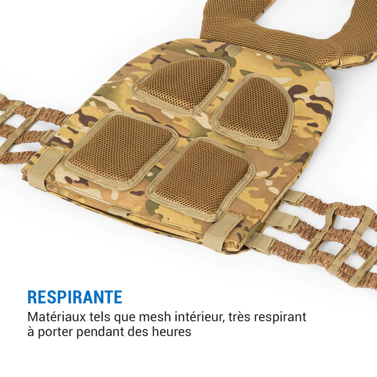 CAPITAL SPORTS Battlevest 2.0 - Veste lestée, 2 Paires de plaques de Poids incluses, Confort élevé et répartition optimale du Poids grâce au Rembourrage épais