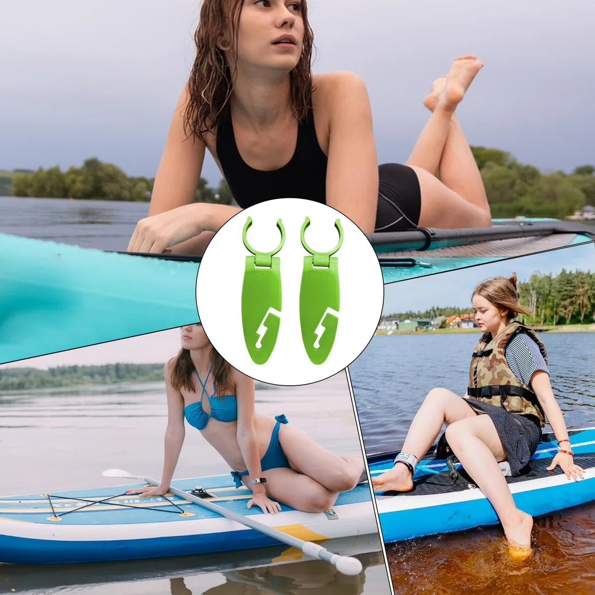 Générique Lot De 2 Pinces Extensibles pour Ailerons De Planche De Paddle, Clips De Fixation pour Planche De Paddle, Accessoires De Sports Nautiques pour Athlètes, Faciles À Installer