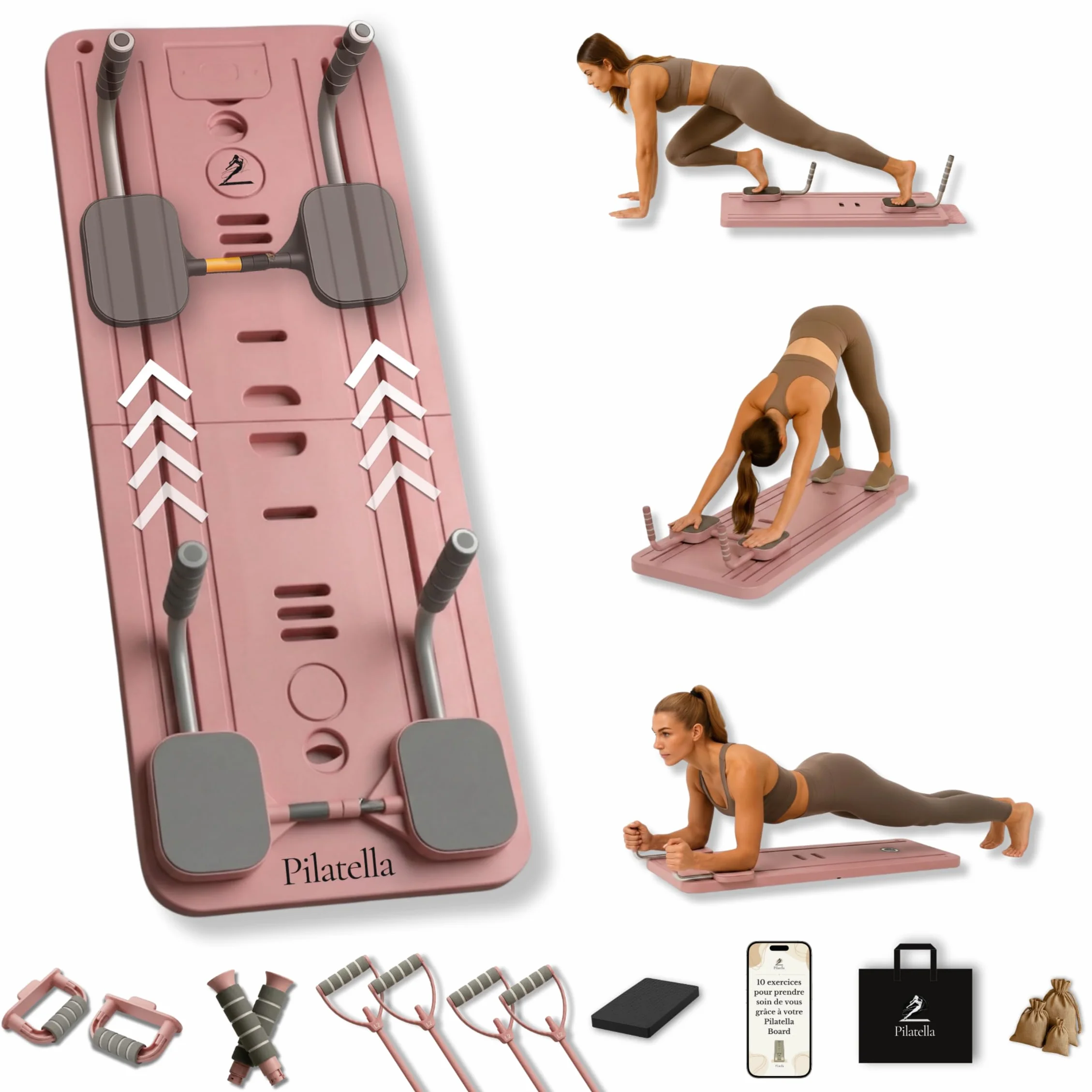 Pilates Reformer Pliable 5-en-1 Machine Multifonction Premium pour Maison