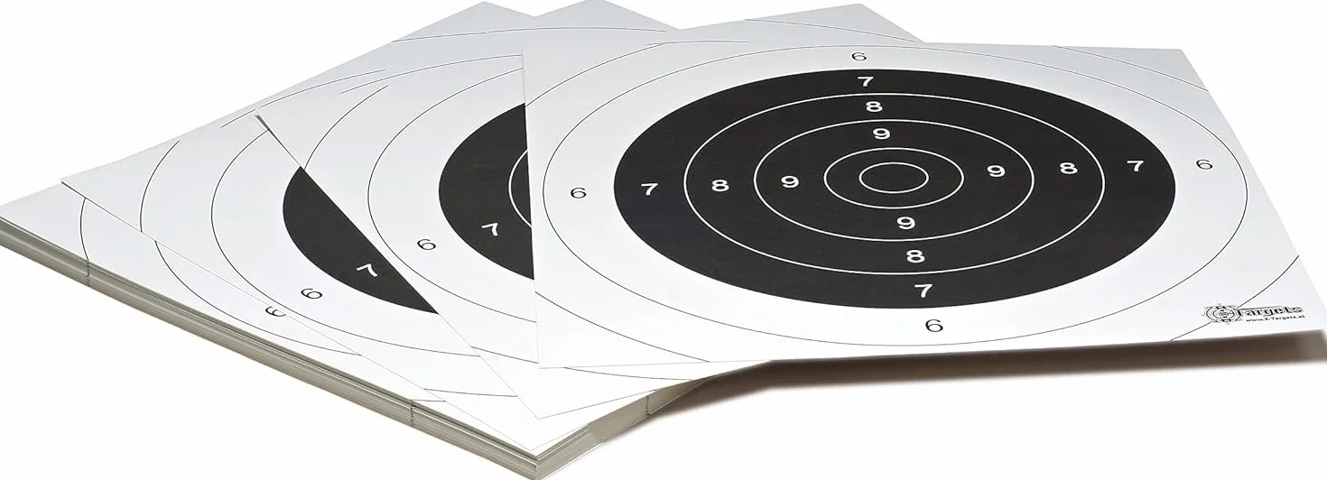 Lot de 140 cibles standard/Duel Target / 52 x 55 cm et 26 x 26 cm / carton 250 g/m²