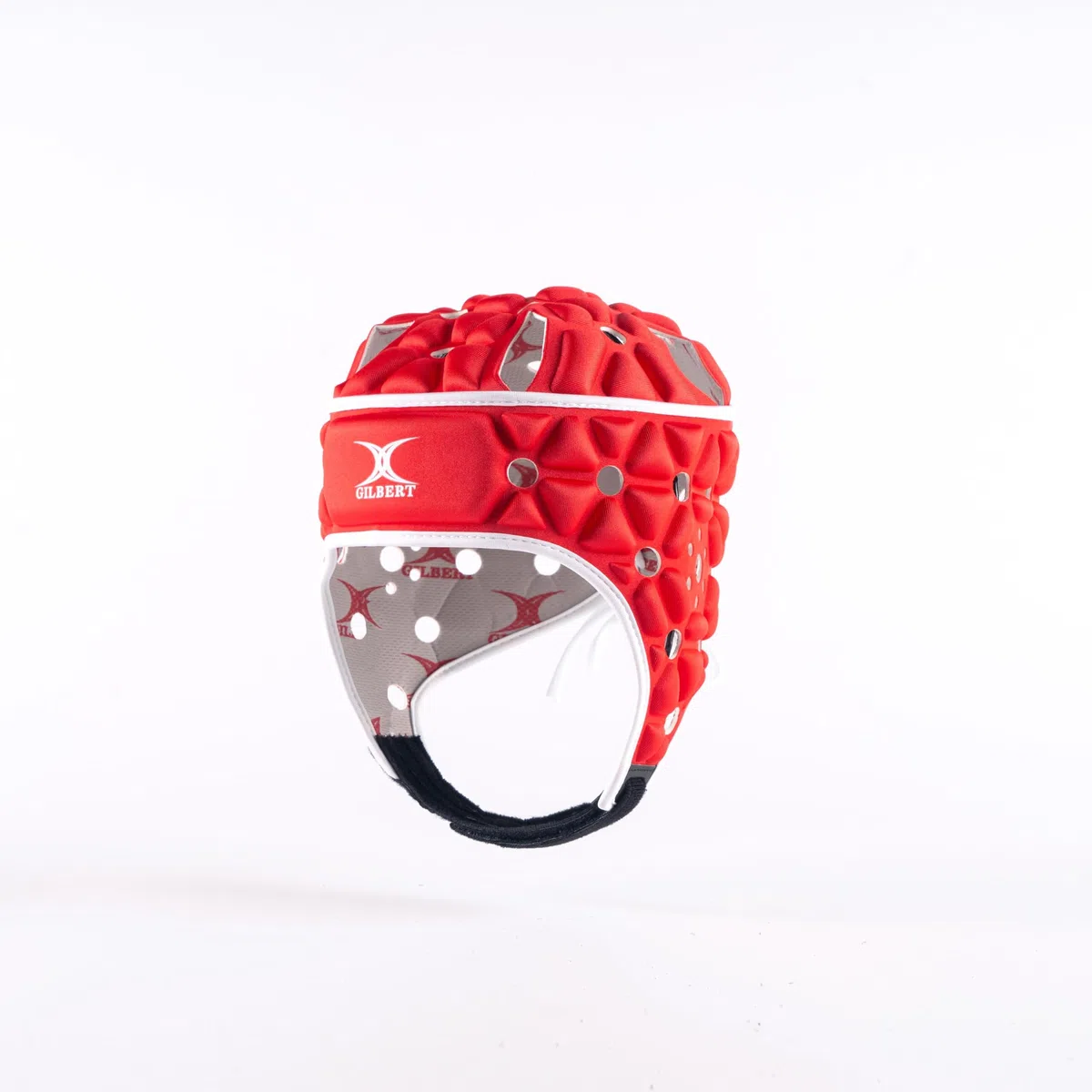 Gilbert- Air Casque de Rugby Mixte, Rouge, S
