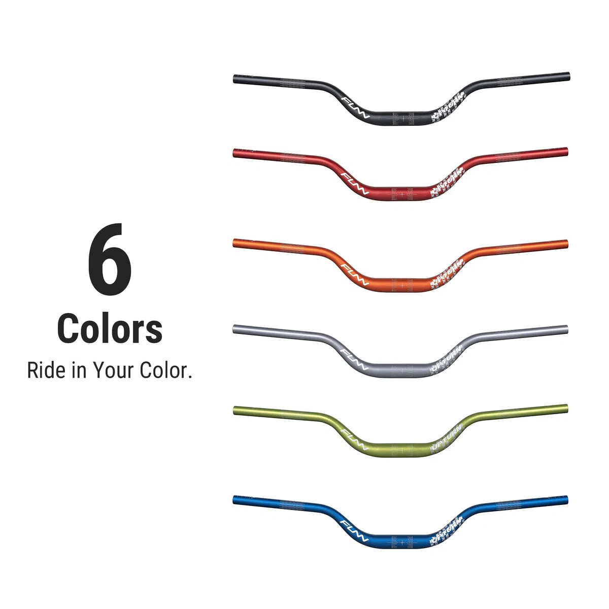 Funn Upturn Guidon de VTT à haute élévation avec collier de serrage de 31,8 mm et largeur de 785 mm, guidon en alliage léger et durable pour vélo MTB et BMX, élévation de 55 mm (Noir)