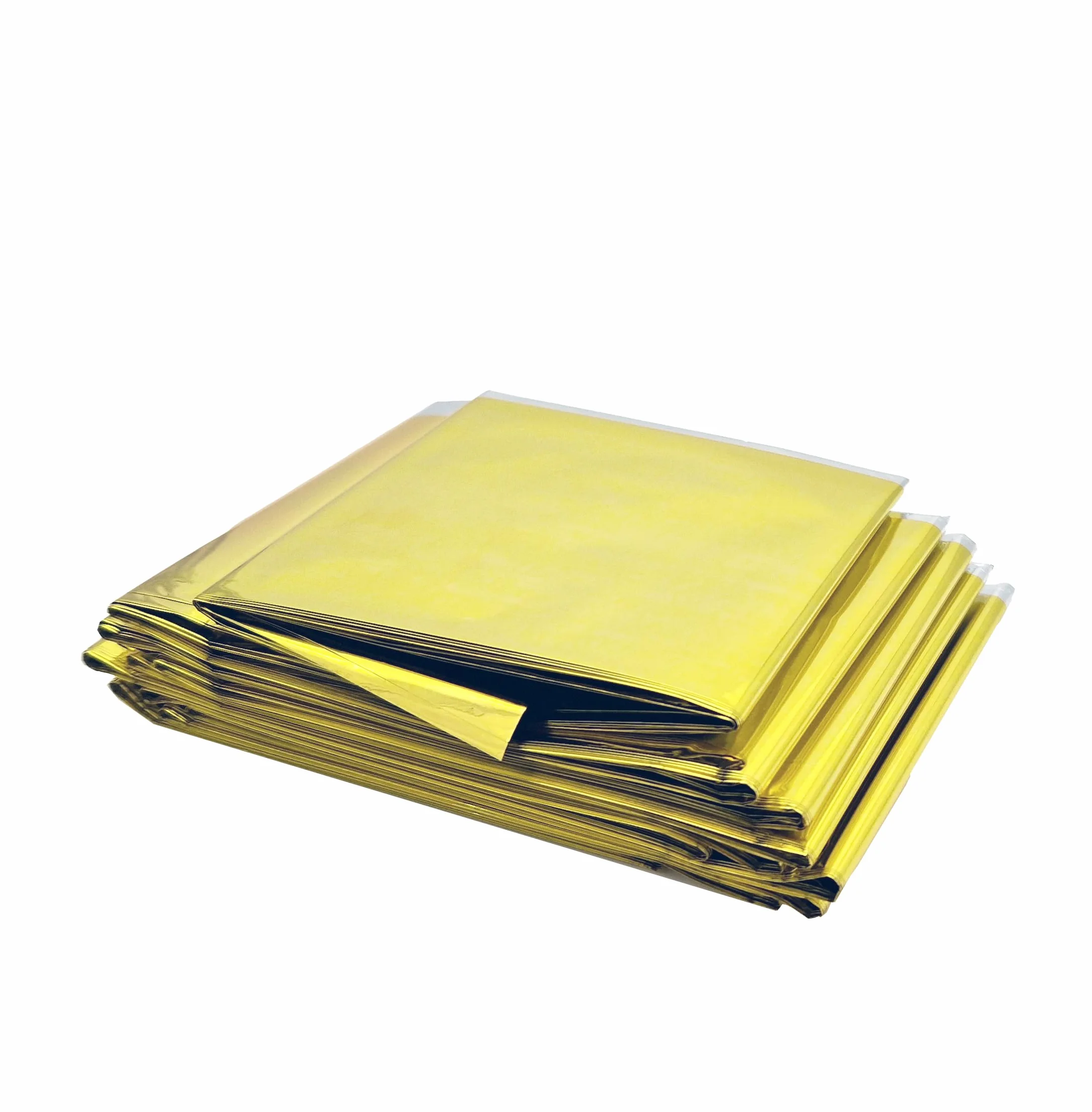 TIGA-MED Couverture de Survie | 100 pièces | Premiers Secours, Voiture, urgences, Camping, Survie, décoration | Or/Argent | 210 x 160 cm | Couverture de Survie en Aluminium CE