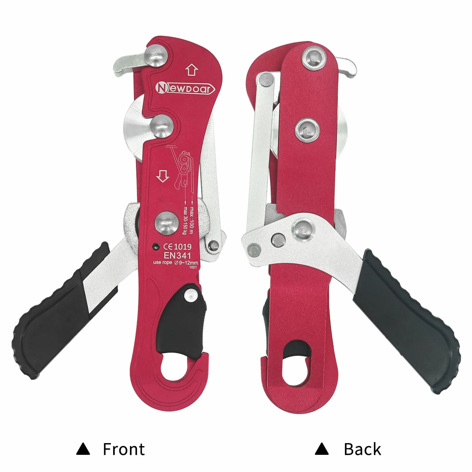 NewDoar Descendeur d'escalade pour cordes 9-12 mm - Certification CE