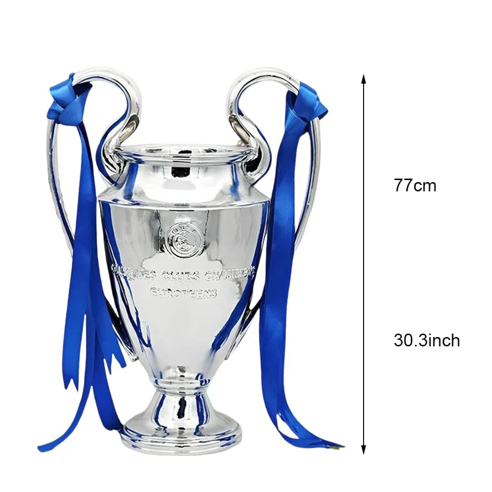 Réplique du trophée des champions de football, collection de la Ligue européenne et décoration de bureau, 77 cm, cadeau idéal pour les fans de sport