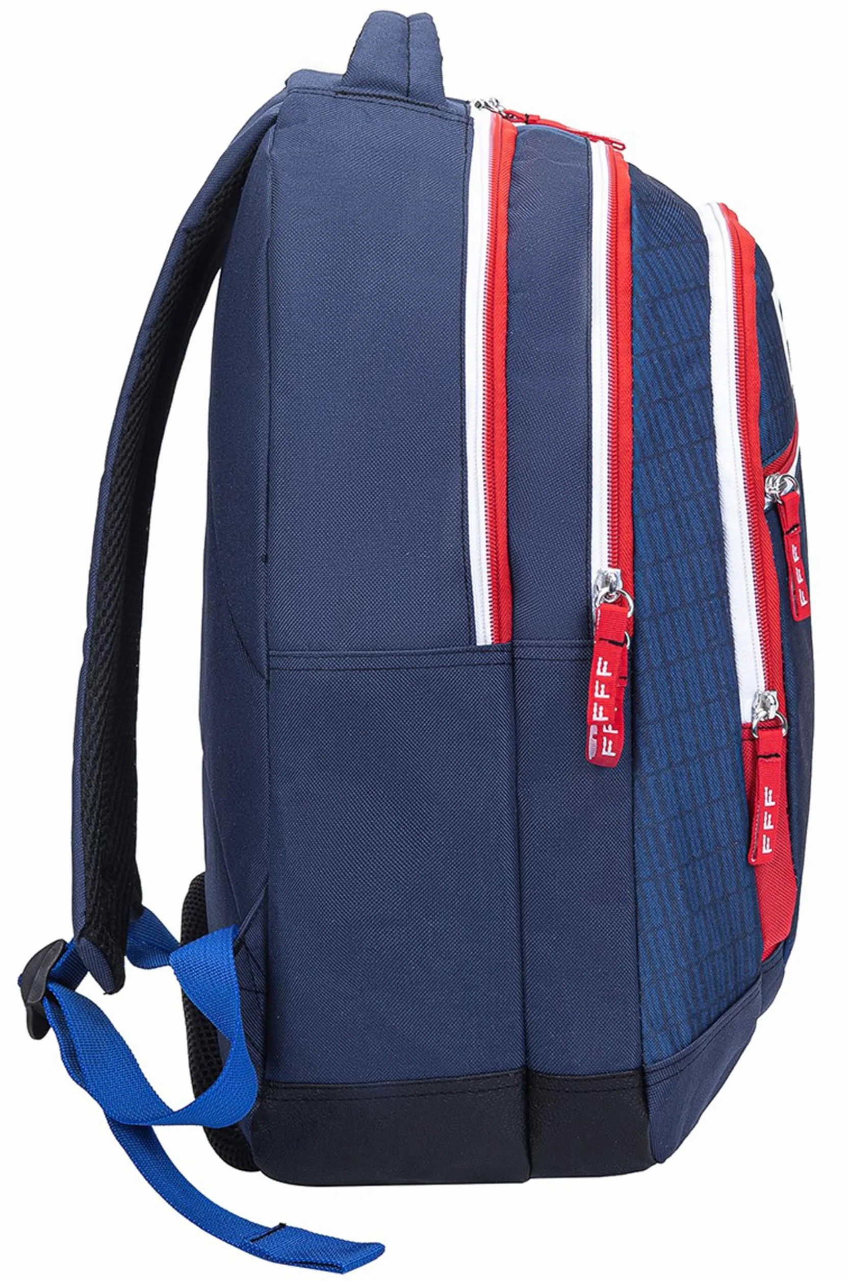 FFF Sac à Dos Scolaire Collection Officielle Equipe de France de Football - 3 Compartiments