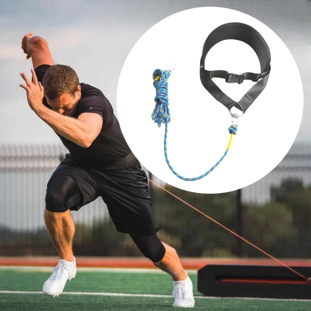 Ceinture pour Tirer Les Traîneaux de Poids des Sangles de Traction Ceinture de Résistance de Fitness D'entraînement Portable Ceinture de Taille D&