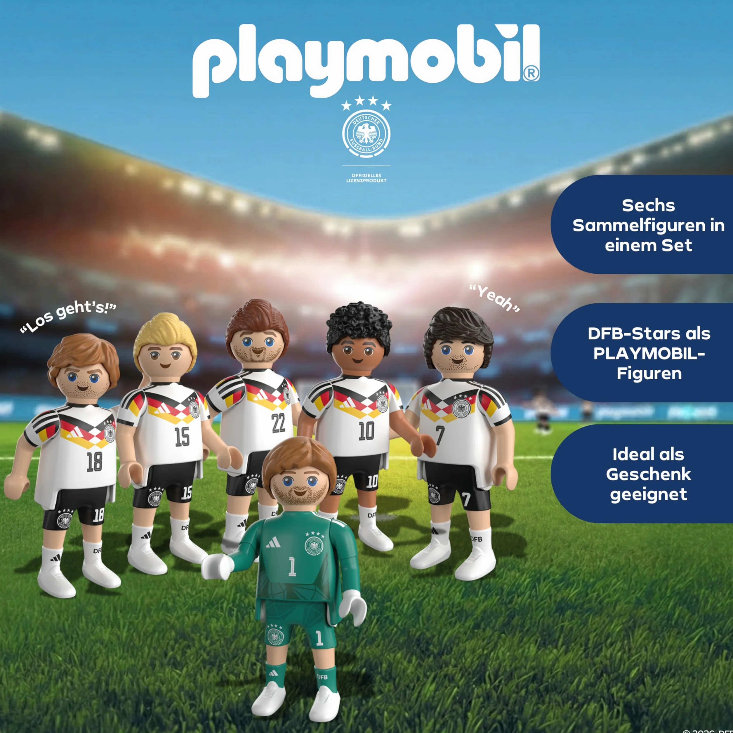 PLAYMOBIL DFB 210450 - Jeu de Joueurs 2 - Figurines de Football