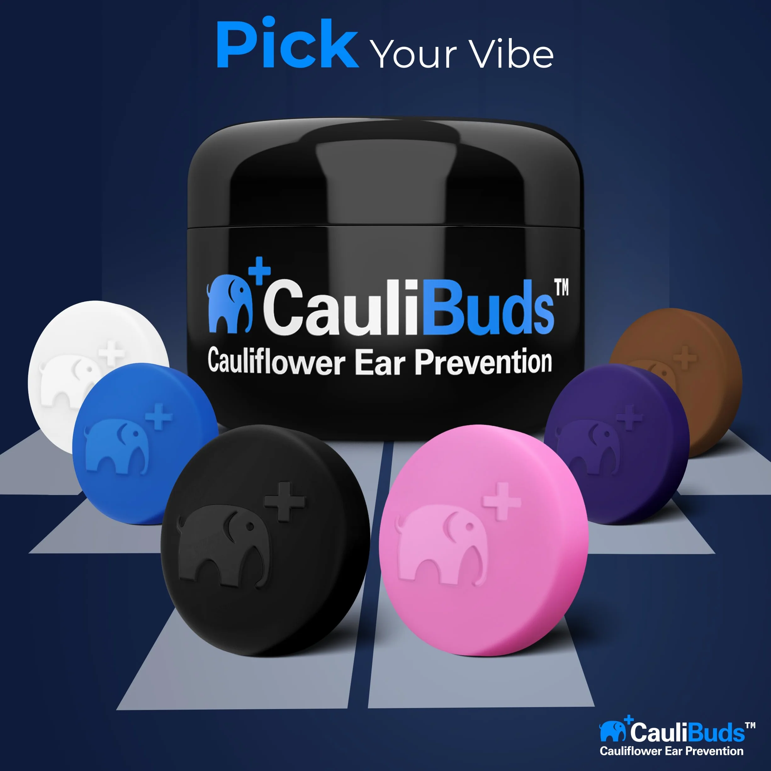 Aimants d'oreille en forme de chou-fleur – Kit de compression magnétique en silicone de qualité supérieure pour prévention et traitement des oreilles de chou-fleur en BJJ, lutte, MMA et