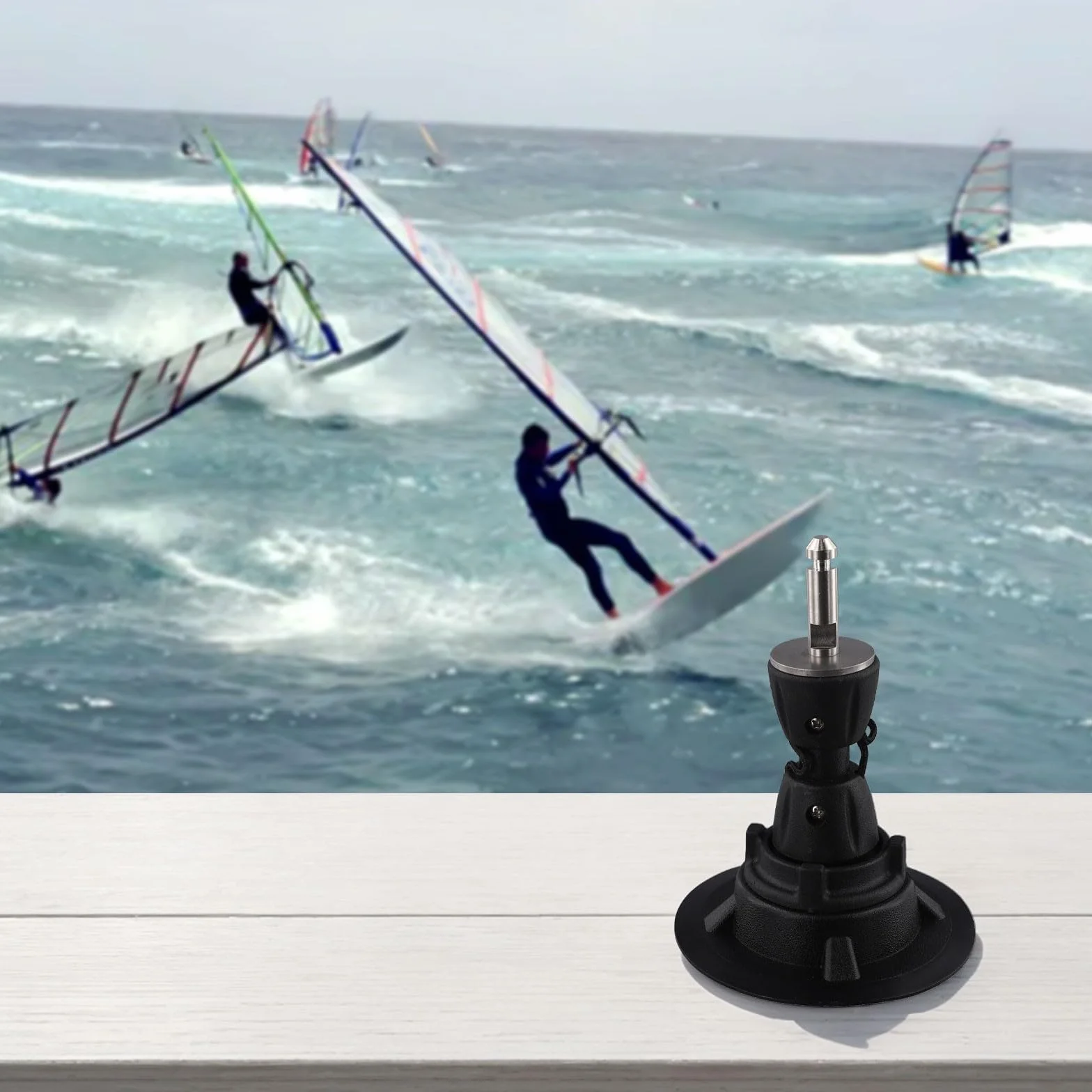 Pied de mât de planche à voile avec joint de boulon de tendon et pivot à 360 degrés, base de mât en PVC pour planche à voile, bas au pont et construction