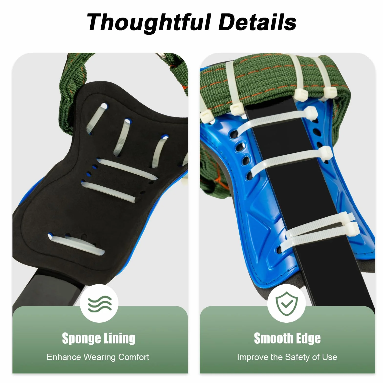 Crampons d'escalade d'arbre avec sangles pied et cheville