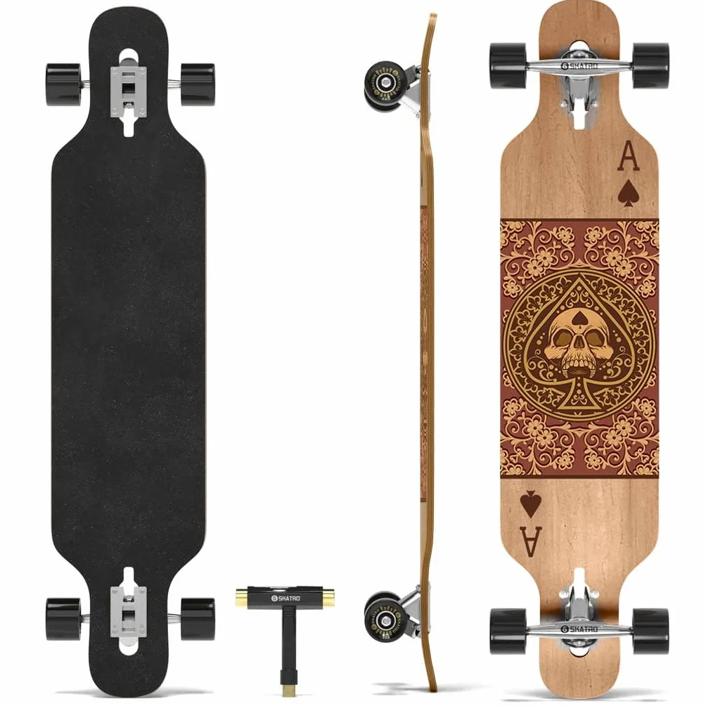 SKATRO Drop Through Longboard Skateboard Freeride T-Tool