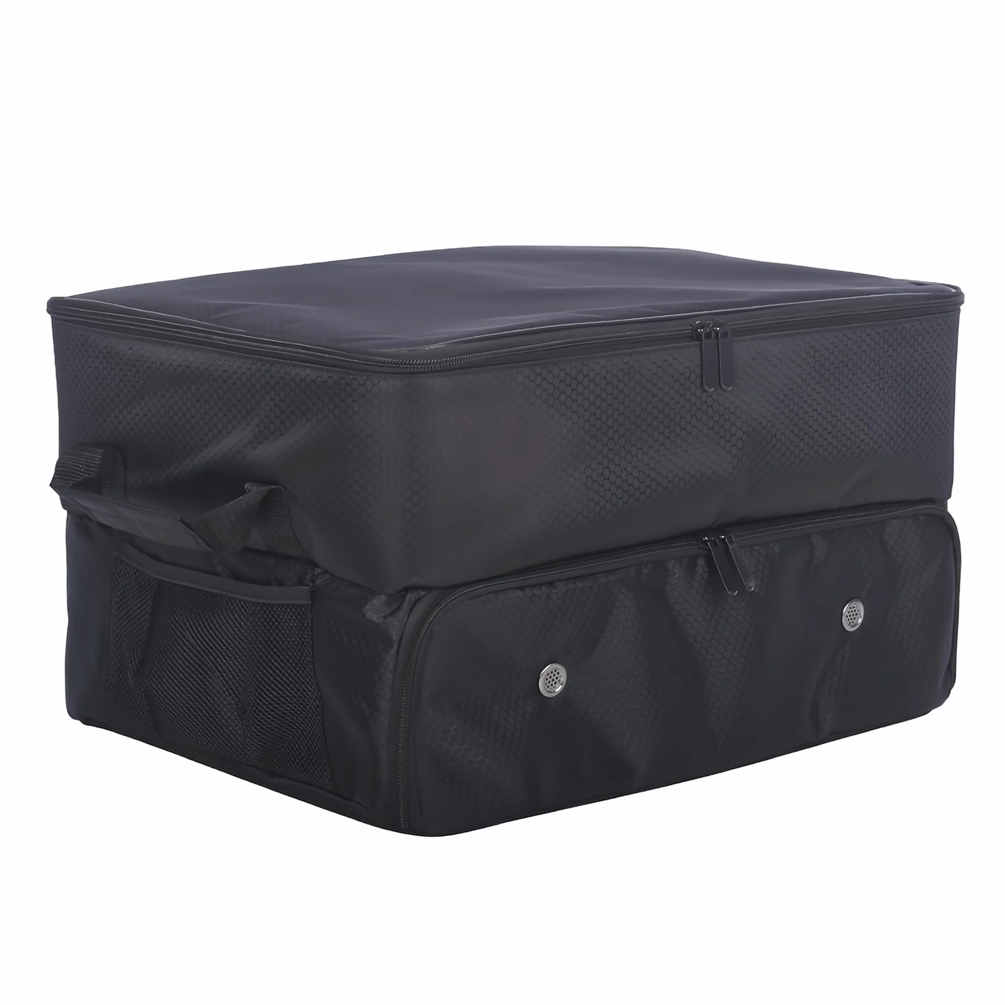Organiseur de coffre de golf – Sac de rangement pour casier de voiture à 2 couches – Casier d'équipement de golf pour homme et organisateur de chaussures pour balles, t-shirts, vêtements