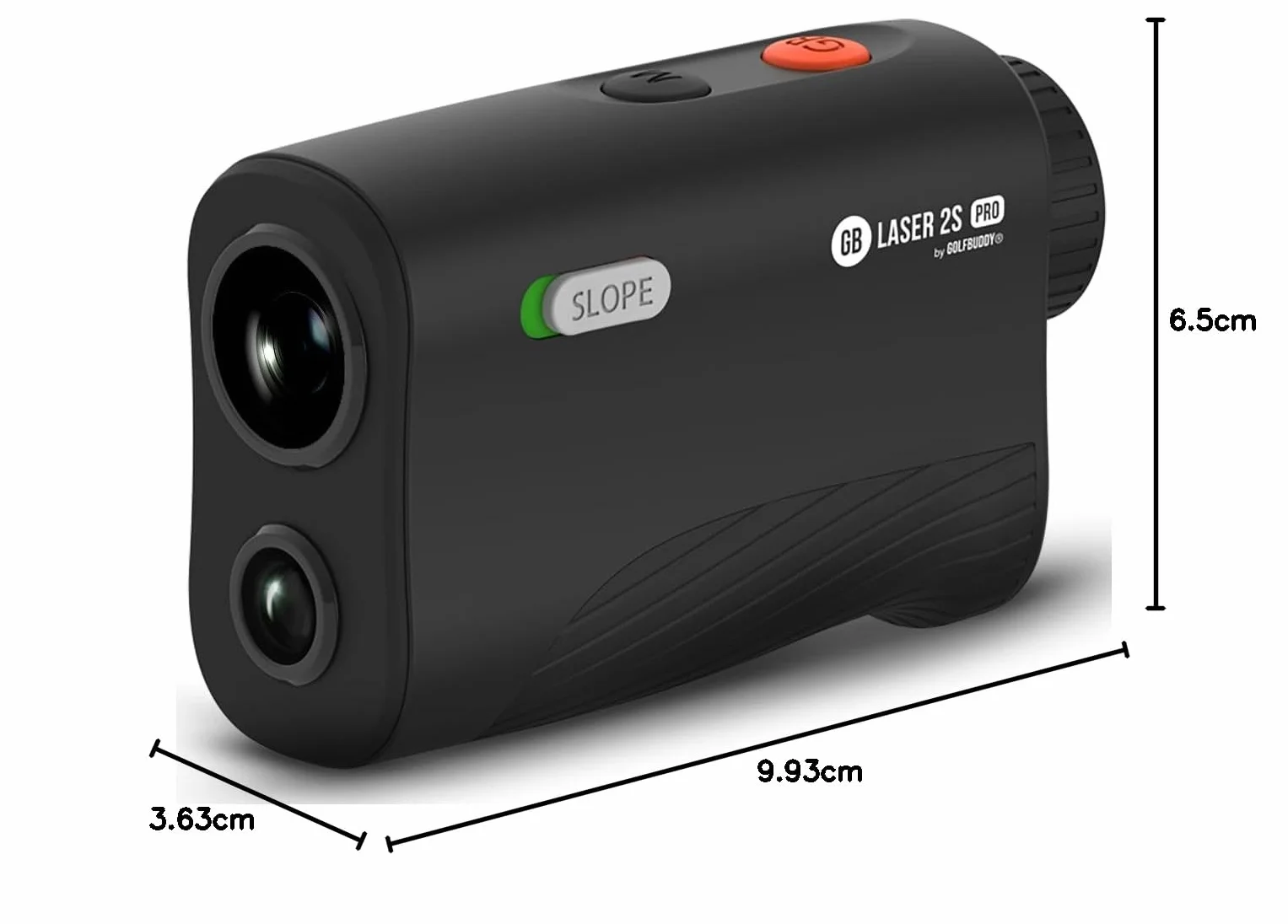 GolfBuddy GB Laser 2S Pro Télémètre de Golf avec Pente, portée de 2 à 1 093 mètres, détecteur de Broches, Mode Budder, Scan et Triangulation, télémètre précis pour la précision, léger 161 g