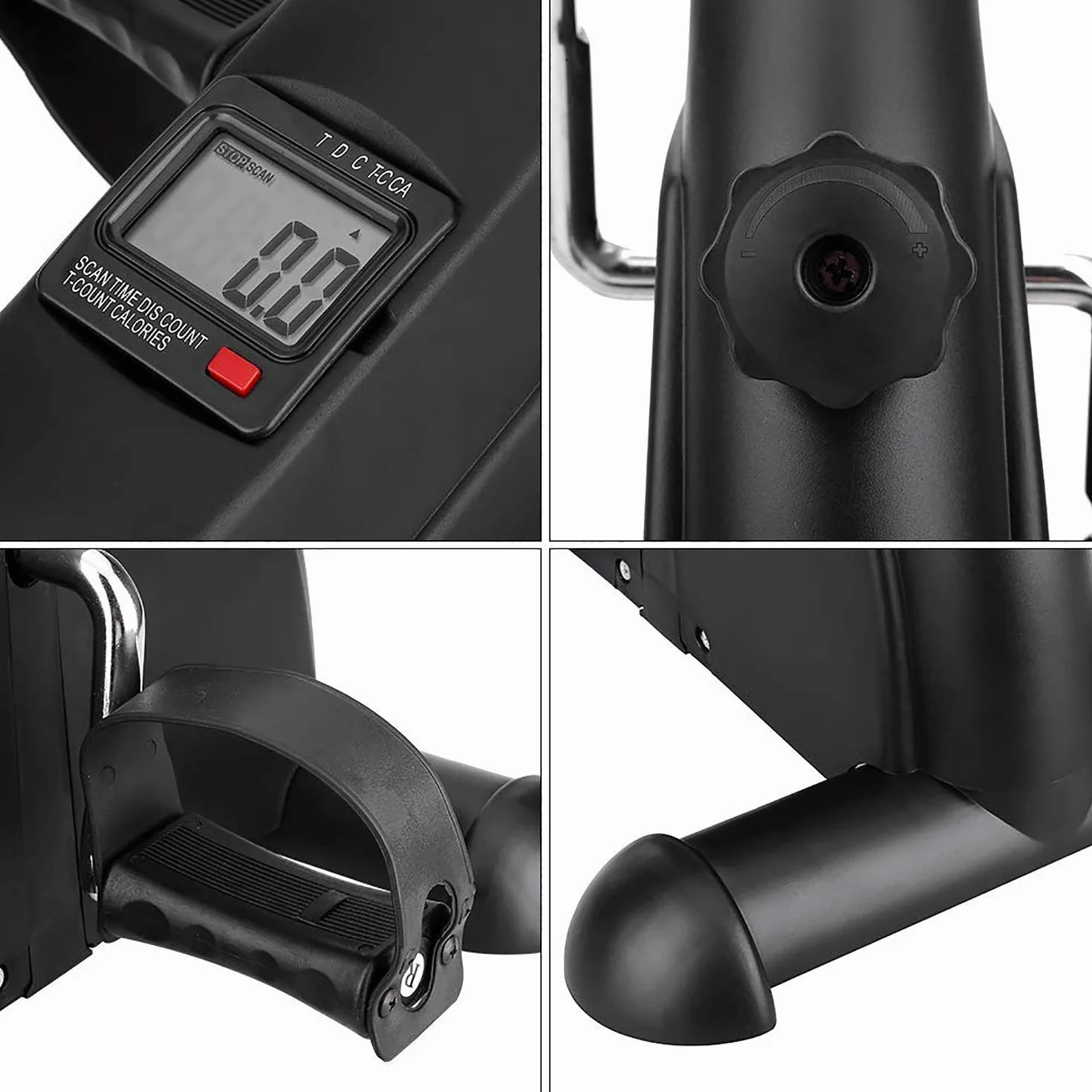 AGM Vélo d'Appartement Pliable Pédalier Résistance Réglable Ecran LCD pour Jambes et Bras