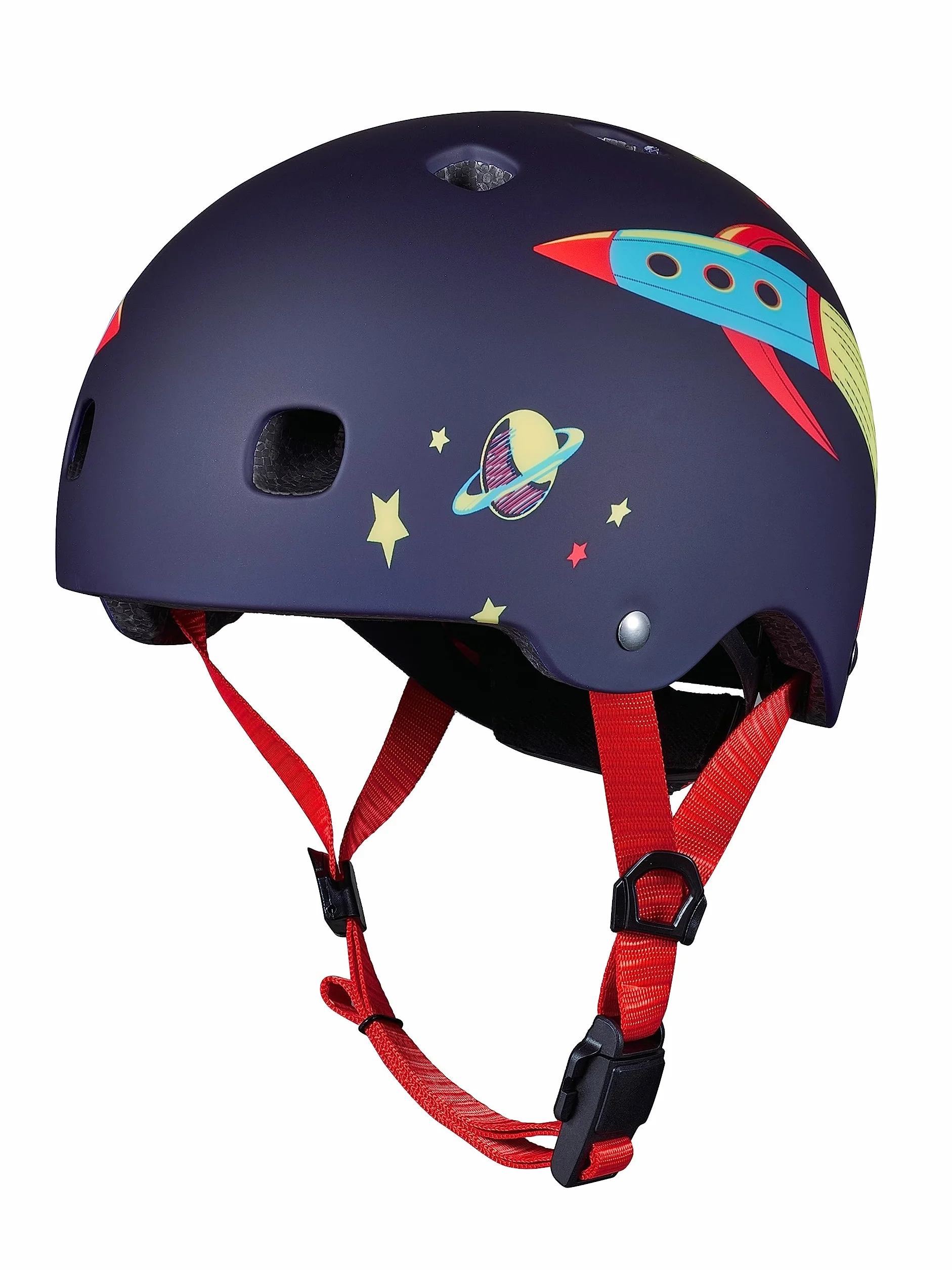 Micro | Casque Rocket | Enfants | Finition Mate | Boucle Magnétique/Lumière LED intégrée | 2-5 Ans
