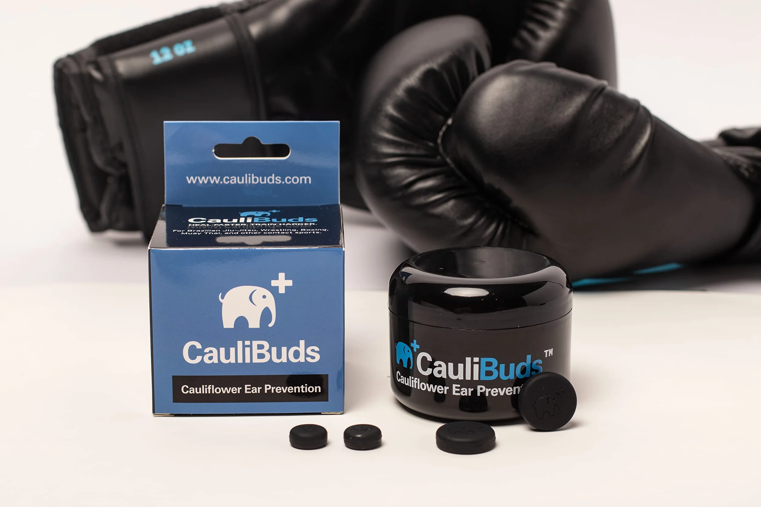 Aimants d'oreille en forme de chou-fleur – Kit de compression magnétique en silicone de qualité supérieure pour prévention et traitement des oreilles de chou-fleur en BJJ, lutte, MMA et