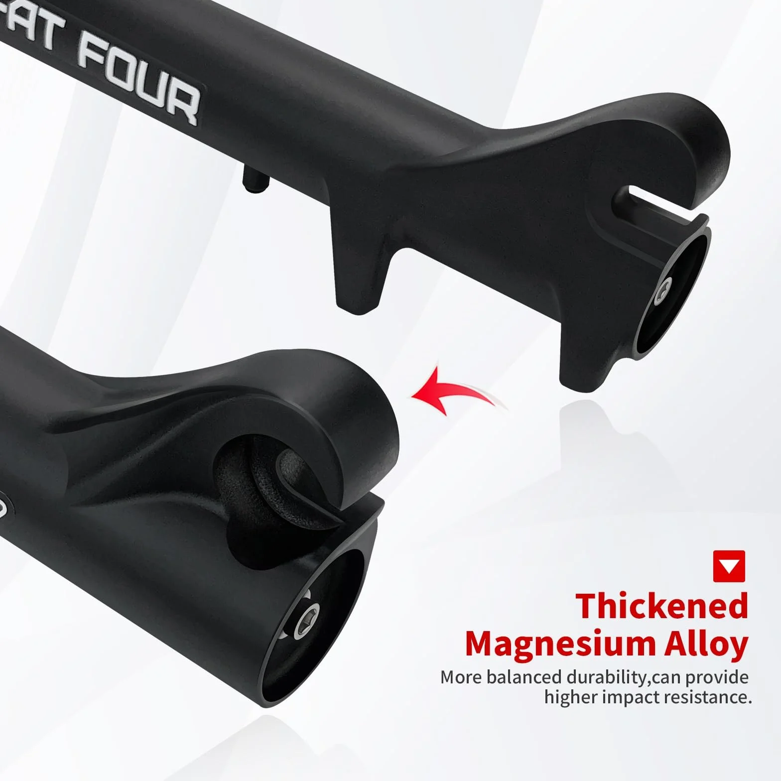 Fourches À Suspension Vélo 26 Pouces 4.0 Fat Bike Fourche Avant Droite Une Descente Vélo Montagne Fourche VTT 1-1/8 Frein À Disque Fourche Pneumatique Voyage 170mm Fourche Avant Vélo Électrique BMX 28