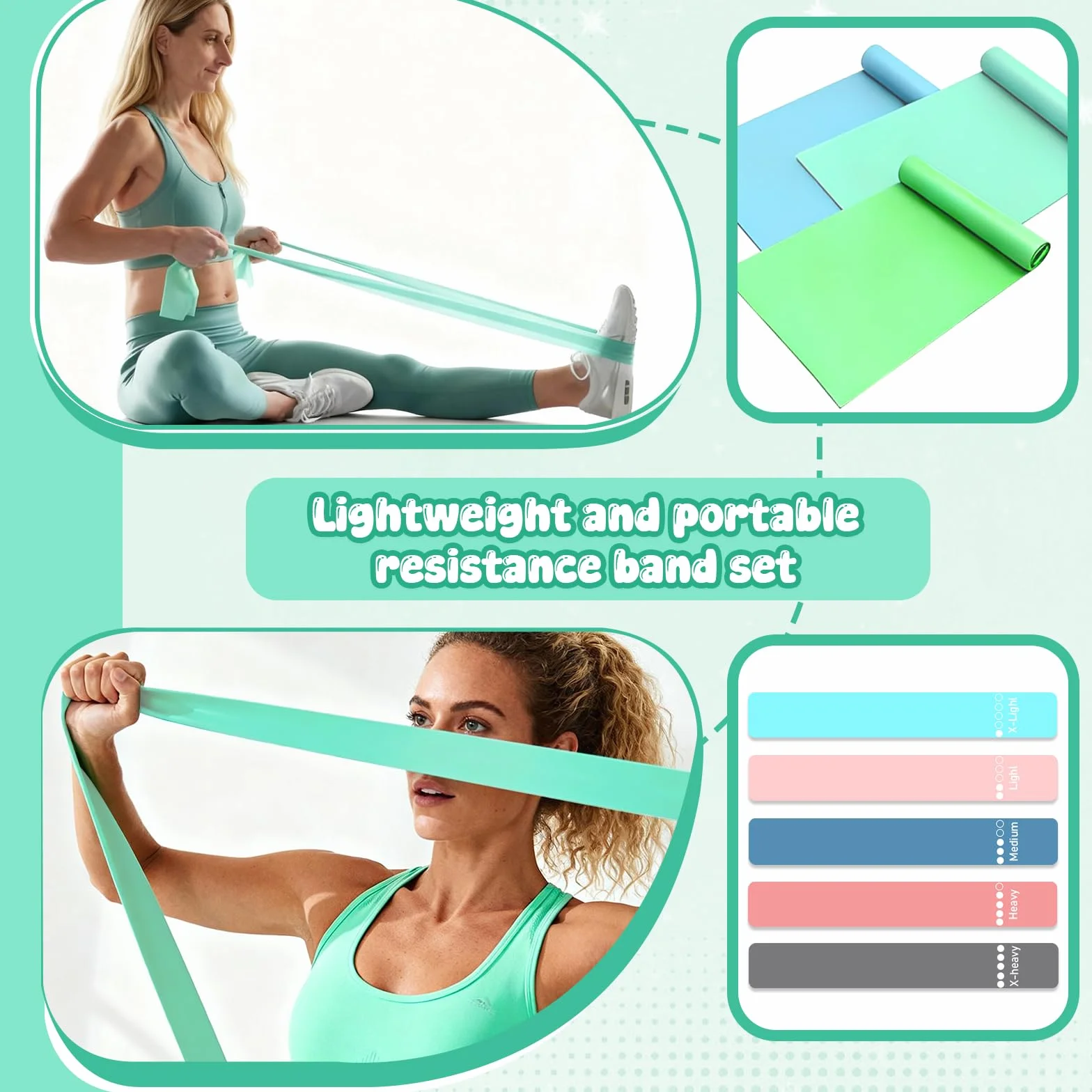 Kit Pilates Maison Complet, Anneau de Pilate 14 Pouces, Ballon Pilate, Poids Poignet et Poids Cheville réglables, Bande Élastique Musculation pour Jambe et Traction, Accessoires pour Femme