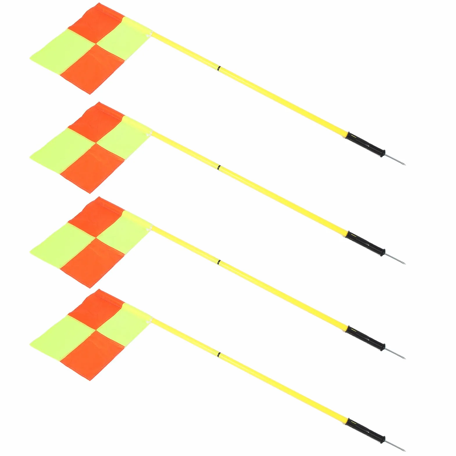 Football Corner Flags Set 1,5 m Poles 4 Square Flags Outdoor Training