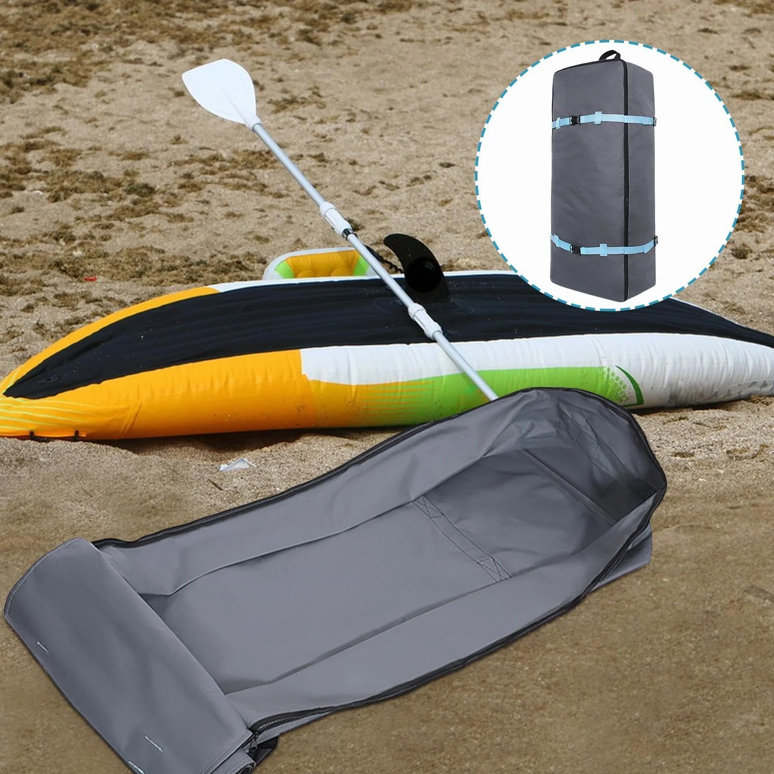 Sac à dos Paddle Board - Sac de transport étanche avec fermeture éclair - Sac de transport portable avec poignée - Sac de rangement polyvalent pour planches de surf