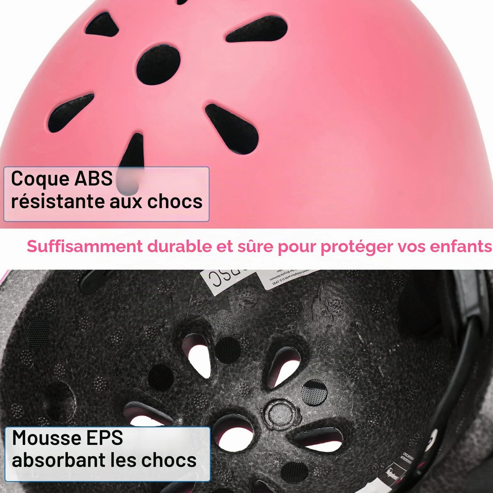 KAMUGO Casque vélo enfant 2-8 ans avec protection genoux coudes poignets skateboard vélo scooter patins