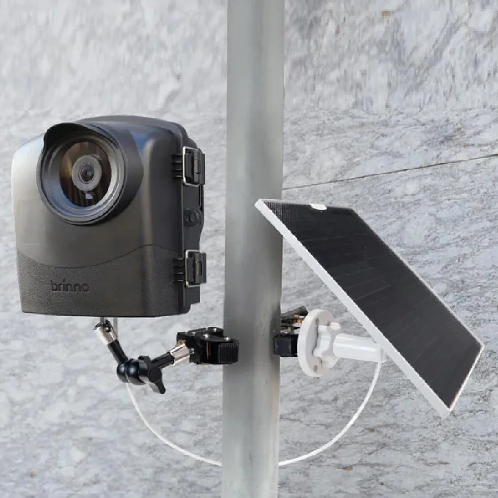 Brinno - ASP1000-P Solar Power Kit - Caméra Time-lapse - Panneau solaire pour caméra Brinno