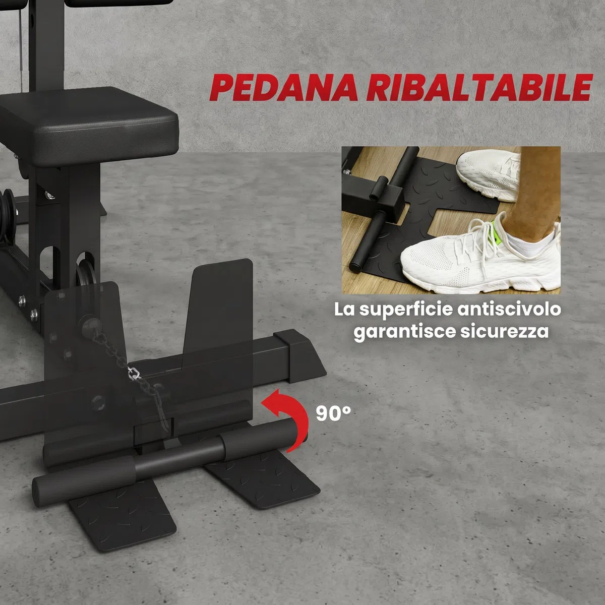 SPORTNOW Station de Musculation - Aosom.FR x FFHandball - Station à Poulie, tirage Poitrine - LAT pulldown Machine - Banc de Musculation, Haut du Corps