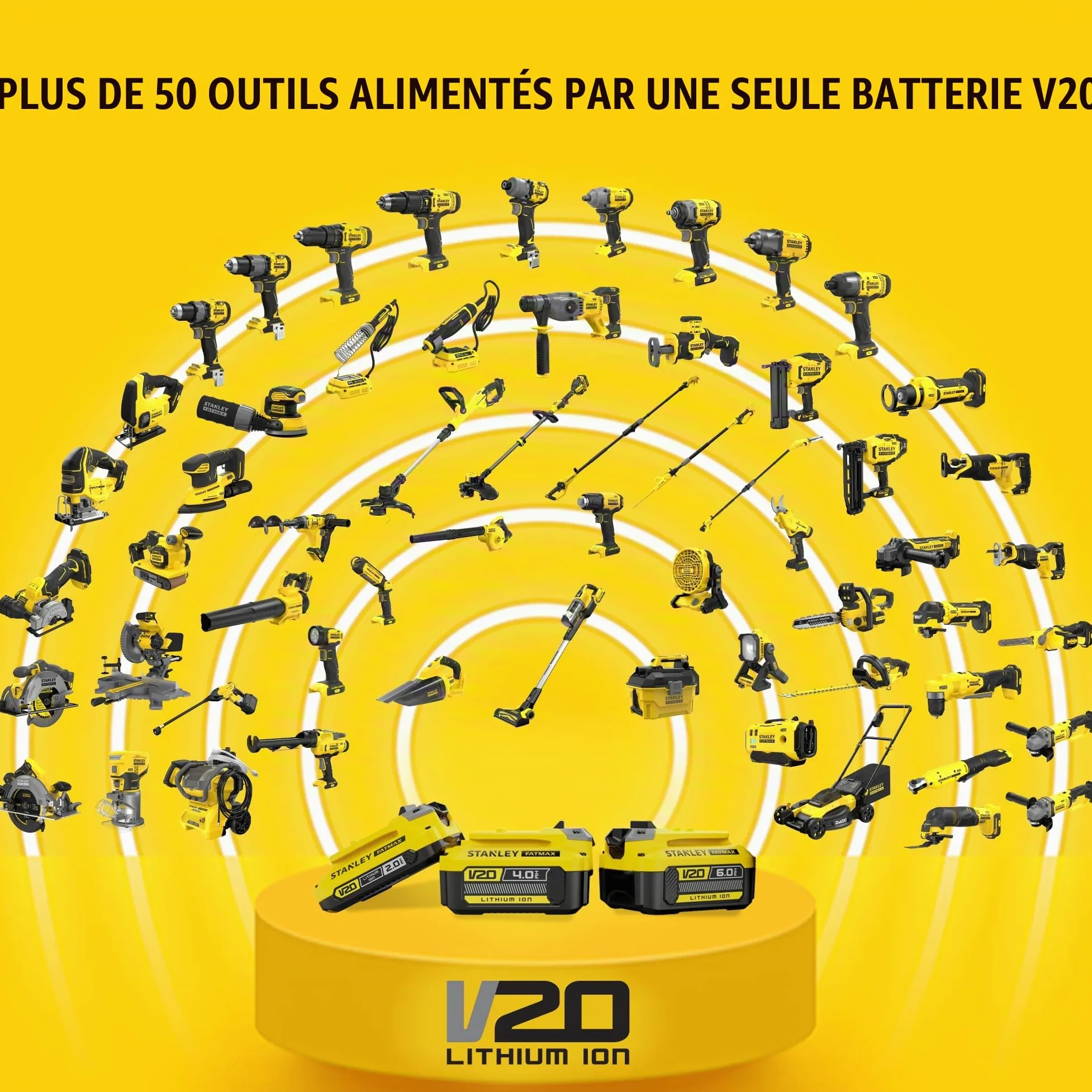 Stanley Meuleuse sans fil d'angle, 18V, Gamme FATMAX V20, 125mm, Vitesse 8500 trs/mn, Sans Batterie Ni Chargeur, SFMCG400B-XJ Noir; Jaune