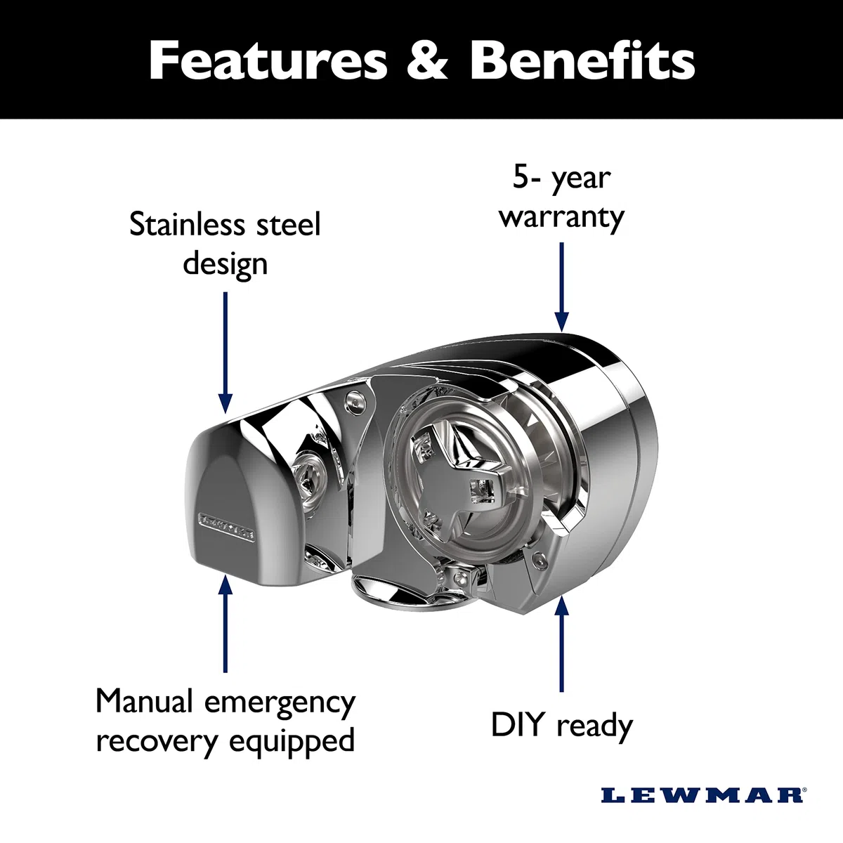 Lewmar® Pro Series 1000H, 5/16" Gypsy