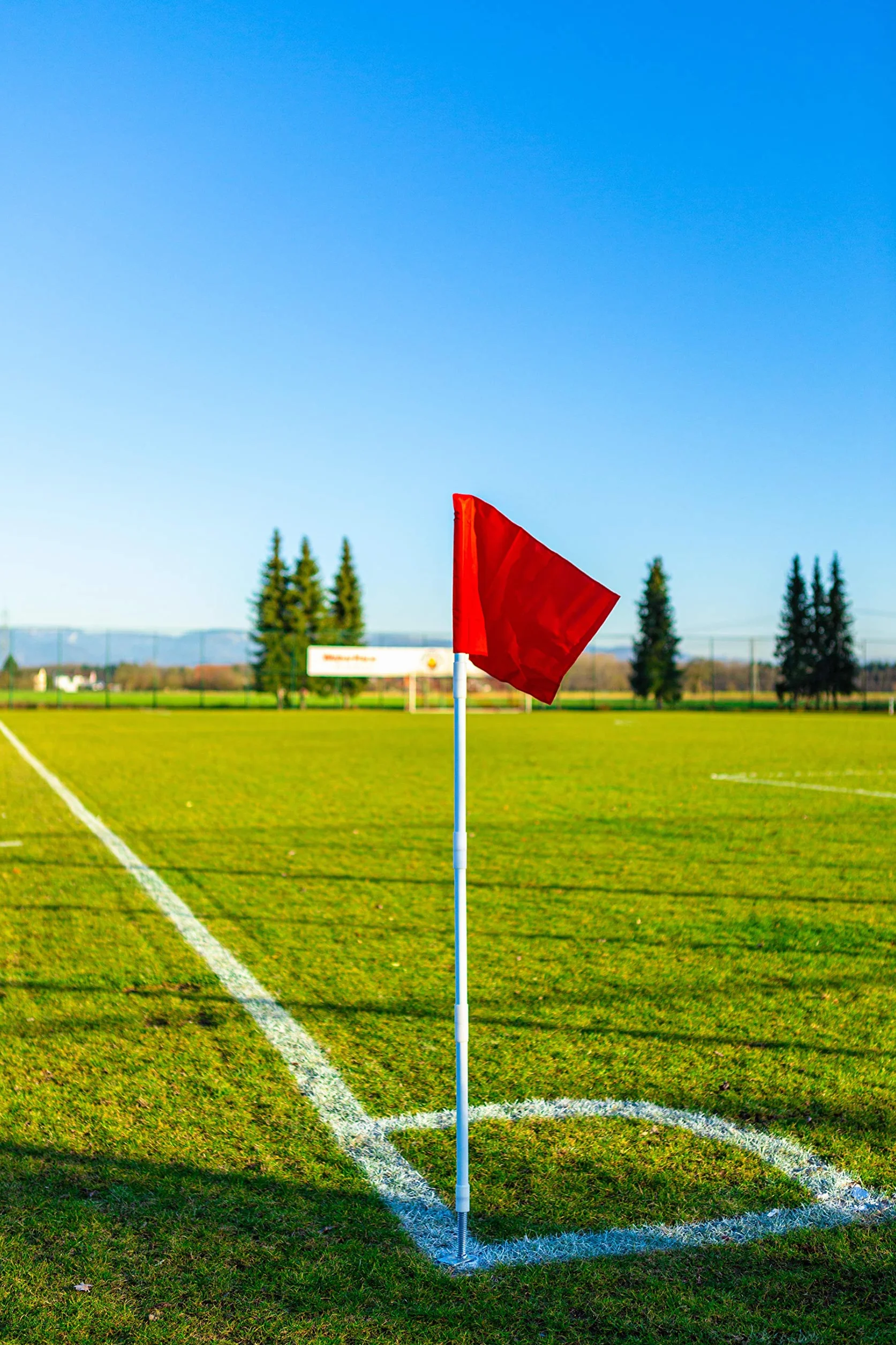 POWERSHOT® Lot de 4 Poteaux de Corner de Football Flexibles Pliables