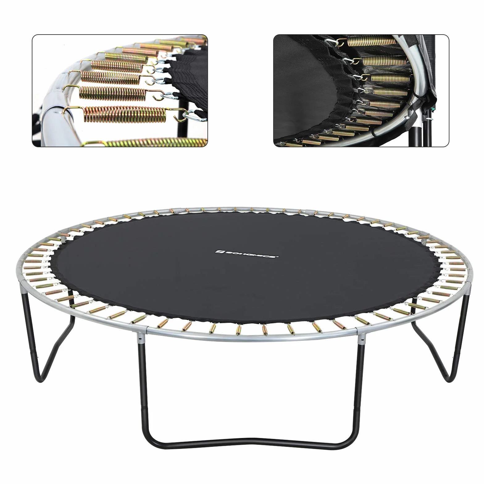 SONGMICS Tapis de Saut pour Trampoline (Ø 244, 305, 366 cm, Tapis de Saut, Accessoire de Trampoline, Rechange), Couleur Noire
