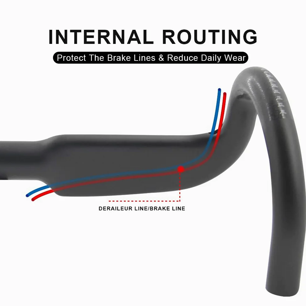 RXL SL Cintre Vélo Route Carbone Guidon Vélo de Course Carbone 31.8 Routage Interne Guidon Vélo de Route 440mm