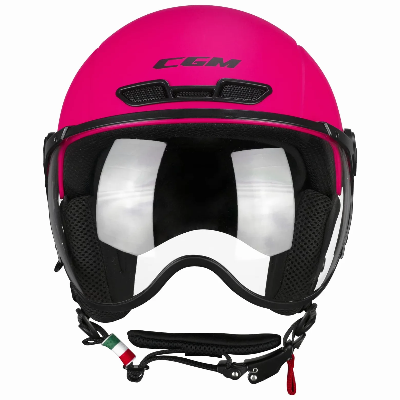 CGM EBI Casque de Ski Unisexe pour Adulte, Rose Fluo Mat, M (57-58cm)