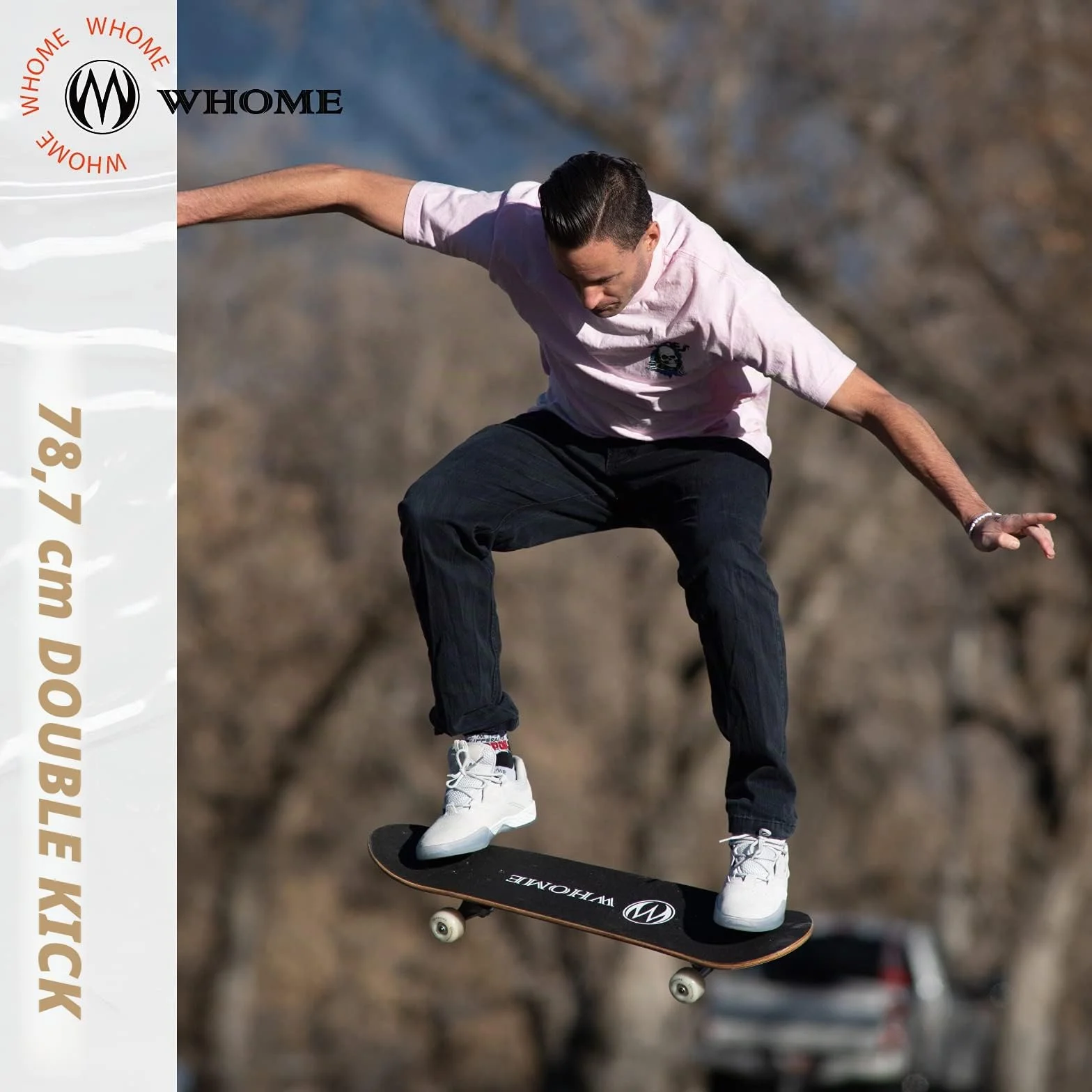 WHOME Pro Skateboard Complet 31x8 inch Plateau 8 Plis érable Alpin Roulement ABEC-9