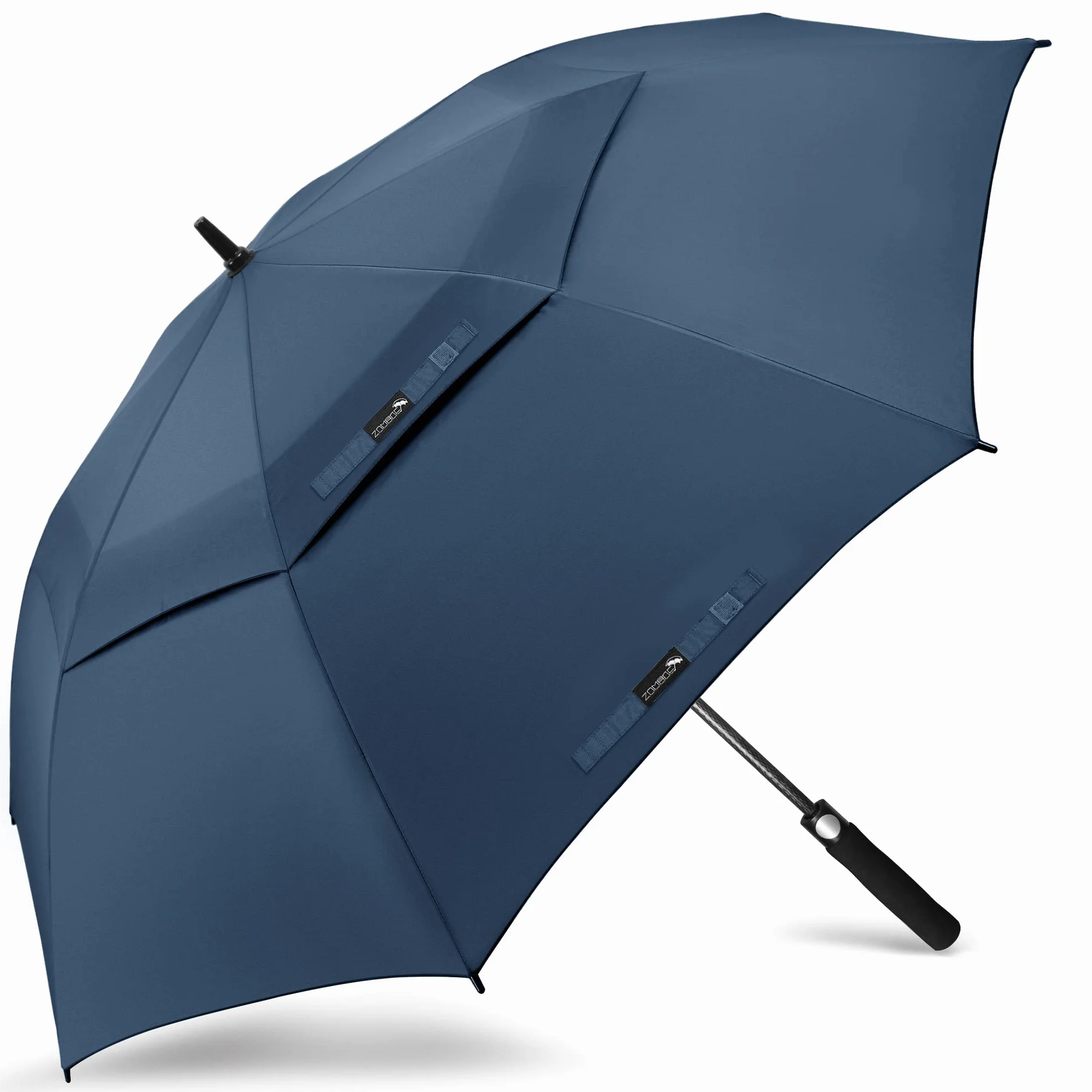 ZOMAKE Grand Parapluie XL/XXL, Parapluie Golf Grande Taille pour 2 Personnes, Solide et Résistant au Vent Fort et aux Tempêtes, Ouverture Automatique, Homme & Femme, Idéal Golf, Voyage, Quotidien