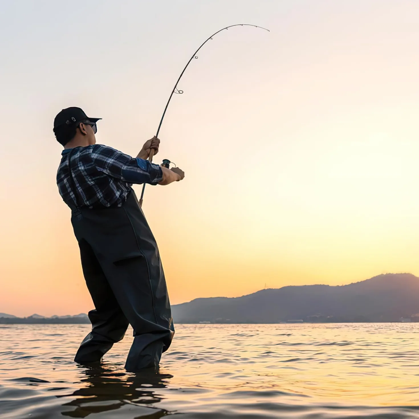 Daromigo Waders imperméables pour homme - Avec bottes - En nylon PVC 70D - Idéales pour la pêche et les activités de plein air