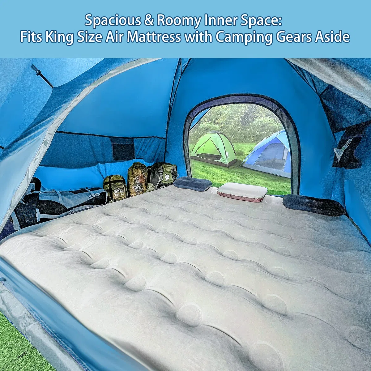 Night Cat Tente de Camping 3 4 Personne Imperméable Installation Facile Instantanée Pop Up Dome Tente Familiale Automatique