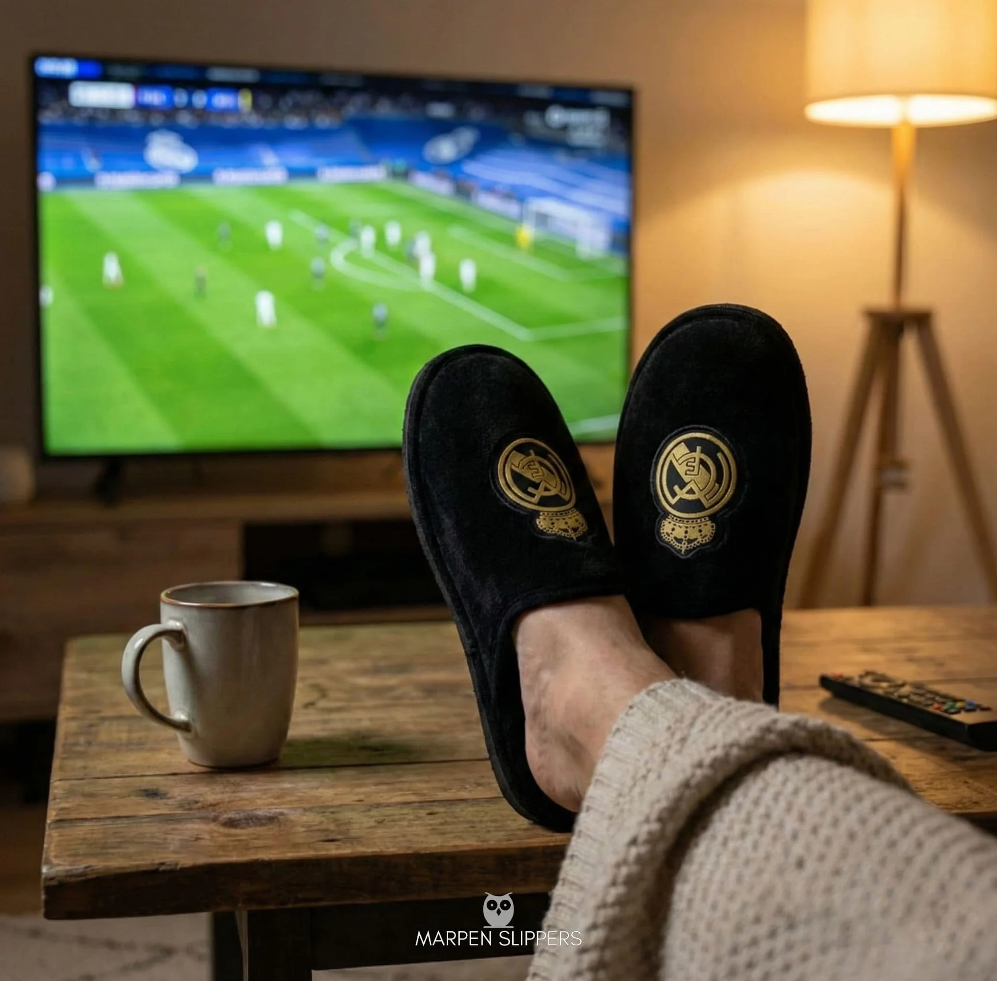 MARPEN Chaussures de maison Real Madrid CF officielles saison 24/25 homme femme légères hiver