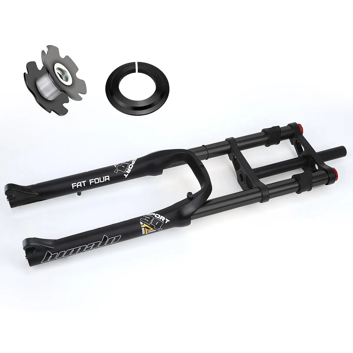 Fourches À Suspension Vélo 26 Pouces 4.0 Fat Bike Fourche Avant Droite Une Descente Vélo Montagne Fourche VTT 1-1/8 Frein À Disque Fourche Pneumatique Voyage 170mm Fourche Avant Vélo Électrique BMX 28