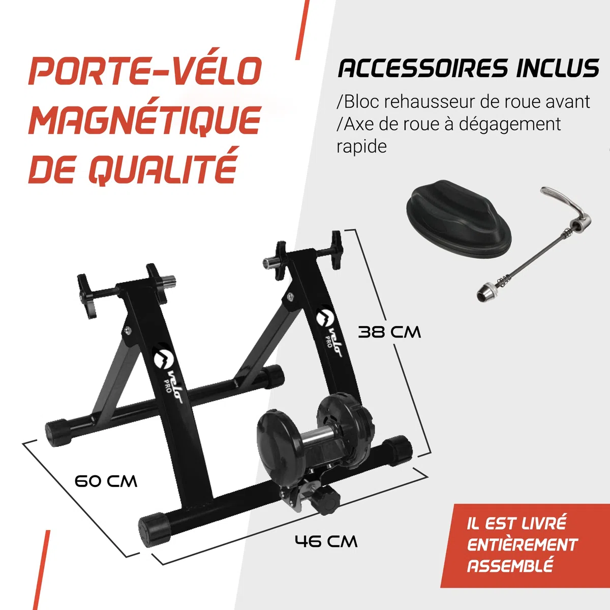Turbo Trainer magnétique – résistance variable d'intérieur Vélo d'appartement pour route et montagne vélos