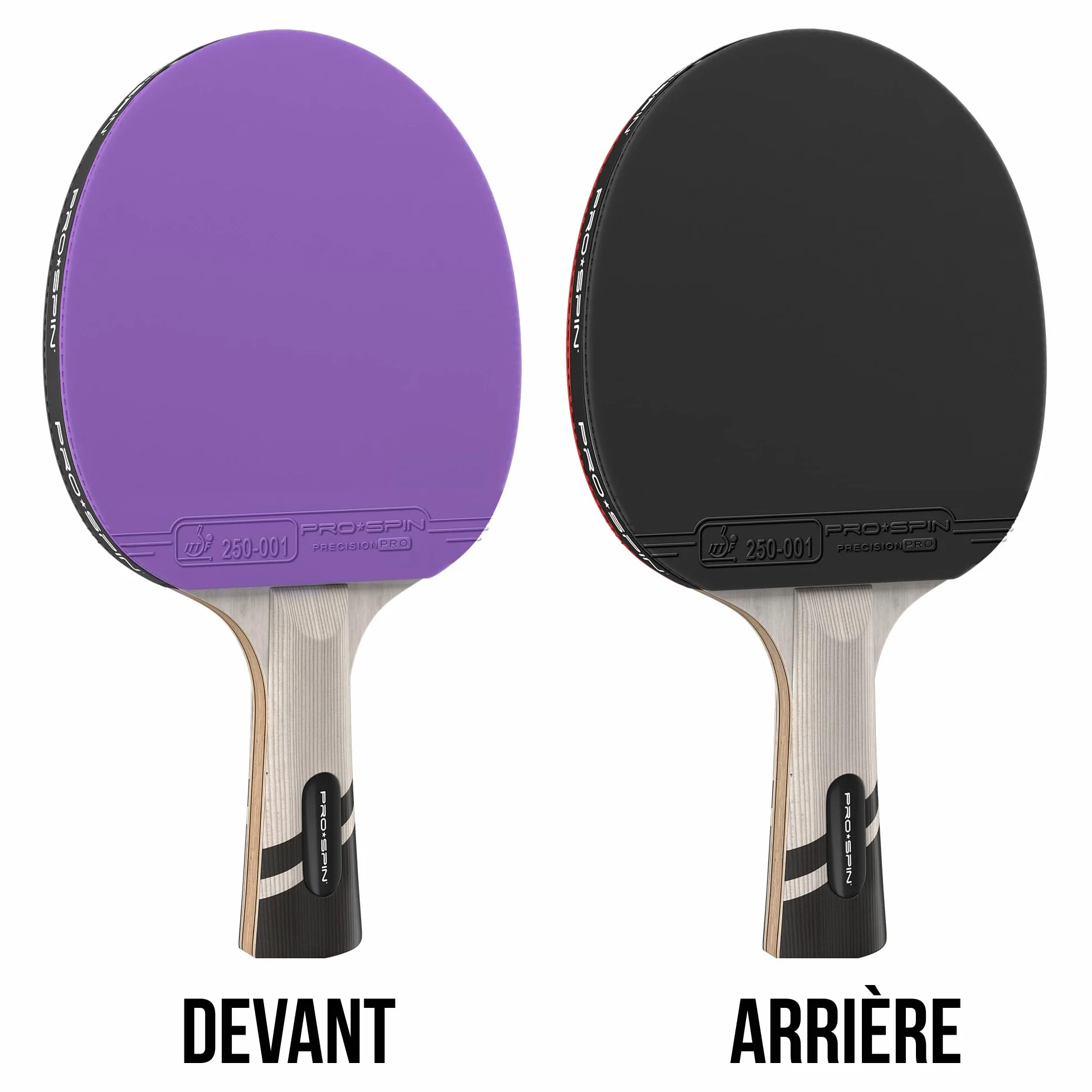 Raquette de Ping Pong PRO-SPIN Série Elite 7 Plis Fibre de Carbone Homologuée ITTF
